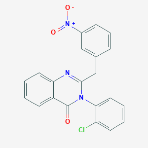 molecular formula C21H14ClN3O3 B3700946 3-(2-chlorophenyl)-2-(3-nitrobenzyl)-4(3H)-quinazolinone 