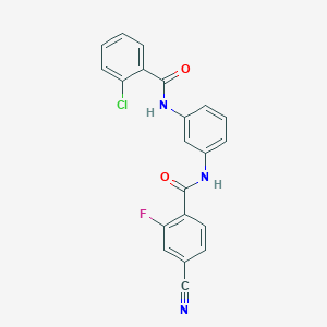 N-{3-[(2-chlorobenzoyl)amino]phenyl}-4-cyano-2-fluorobenzamide