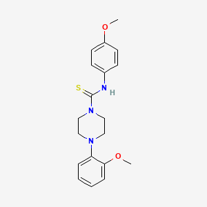 molecular formula C19H23N3O2S B3700957 4-(2-methoxyphenyl)-N-(4-methoxyphenyl)piperazine-1-carbothioamide 