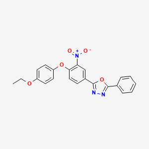 2-[4-(4-ethoxyphenoxy)-3-nitrophenyl]-5-phenyl-1,3,4-oxadiazole