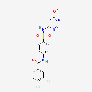 3,4-dichloro-N-[4-[(6-methoxypyrimidin-4-yl)sulfamoyl]phenyl]benzamide