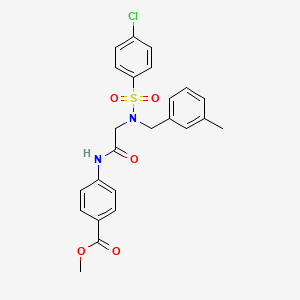 methyl 4-{[N-[(4-chlorophenyl)sulfonyl]-N-(3-methylbenzyl)glycyl]amino}benzoate