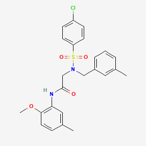 N~2~-[(4-chlorophenyl)sulfonyl]-N~1~-(2-methoxy-5-methylphenyl)-N~2~-(3-methylbenzyl)glycinamide