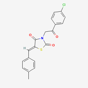 3-[2-(4-chlorophenyl)-2-oxoethyl]-5-(4-methylbenzylidene)-1,3-thiazolidine-2,4-dione