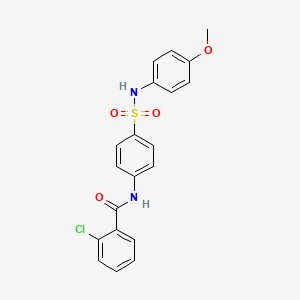 2-chloro-N-(4-{[(4-methoxyphenyl)amino]sulfonyl}phenyl)benzamide