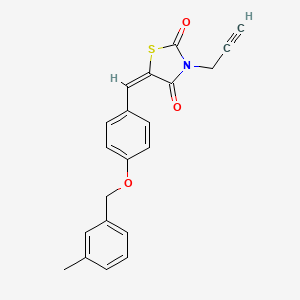 (5E)-5-{4-[(3-methylbenzyl)oxy]benzylidene}-3-(prop-2-yn-1-yl)-1,3-thiazolidine-2,4-dione