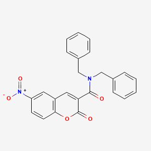 N,N-dibenzyl-6-nitro-2-oxo-2H-chromene-3-carboxamide