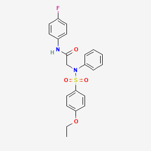 N~2~-[(4-ethoxyphenyl)sulfonyl]-N-(4-fluorophenyl)-N~2~-phenylglycinamide