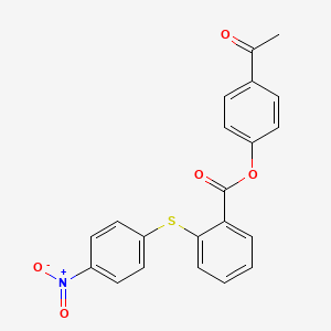 4-acetylphenyl 2-[(4-nitrophenyl)thio]benzoate