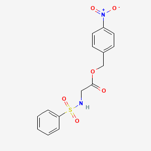 molecular formula C15H14N2O6S B3701179 4-nitrobenzyl N-(phenylsulfonyl)glycinate 