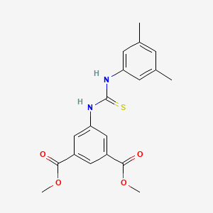 molecular formula C19H20N2O4S B3701186 DIMETHYL 5-{[(3,5-DIMETHYLANILINO)CARBOTHIOYL]AMINO}ISOPHTHALATE 