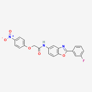 N-[2-(3-fluorophenyl)-1,3-benzoxazol-5-yl]-2-(4-nitrophenoxy)acetamide