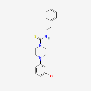 molecular formula C20H25N3OS B3701244 4-(3-methoxyphenyl)-N-(2-phenylethyl)piperazine-1-carbothioamide 