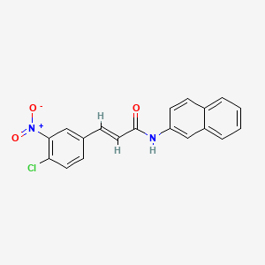 molecular formula C19H13ClN2O3 B3701254 (2E)-3-(4-chloro-3-nitrophenyl)-N-(naphthalen-2-yl)prop-2-enamide 