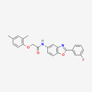 2-(2,4-dimethylphenoxy)-N-[2-(3-fluorophenyl)-1,3-benzoxazol-5-yl]acetamide