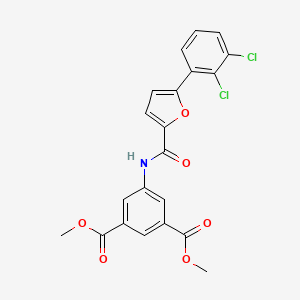 molecular formula C21H15Cl2NO6 B3701305 Dimethyl 5-[[5-(2,3-dichlorophenyl)furan-2-carbonyl]amino]benzene-1,3-dicarboxylate 