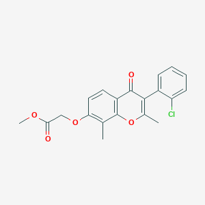 methyl {[3-(2-chlorophenyl)-2,8-dimethyl-4-oxo-4H-chromen-7-yl]oxy}acetate