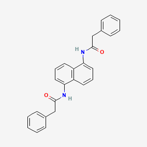 molecular formula C26H22N2O2 B3701356 2-PHENYL-N-[5-(2-PHENYLACETAMIDO)NAPHTHALEN-1-YL]ACETAMIDE 