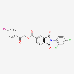 2-(4-FLUOROPHENYL)-2-OXOETHYL 2-(2,4-DICHLOROPHENYL)-1,3-DIOXOISOINDOLE-5-CARBOXYLATE