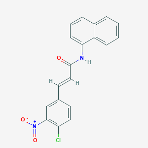 molecular formula C19H13ClN2O3 B3701377 (2E)-3-(4-chloro-3-nitrophenyl)-N-(naphthalen-1-yl)prop-2-enamide 