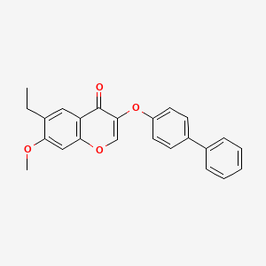 3-(4-biphenylyloxy)-6-ethyl-7-methoxy-4H-chromen-4-one