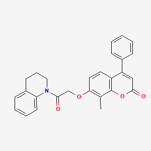 7-[2-(3,4-dihydro-1(2H)-quinolinyl)-2-oxoethoxy]-8-methyl-4-phenyl-2H-chromen-2-one