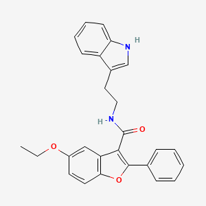 molecular formula C27H24N2O3 B3701417 5-ethoxy-N-[2-(1H-indol-3-yl)ethyl]-2-phenyl-1-benzofuran-3-carboxamide 