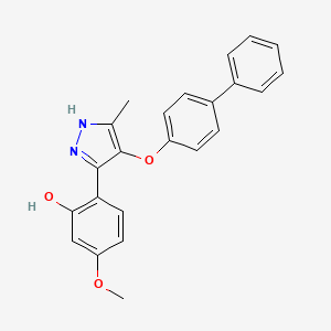 2-[4-(4-biphenylyloxy)-5-methyl-1H-pyrazol-3-yl]-5-methoxyphenol