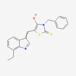 3-benzyl-5-[(7-ethyl-1H-indol-3-yl)methylene]-2-thioxo-1,3-thiazolidin-4-one