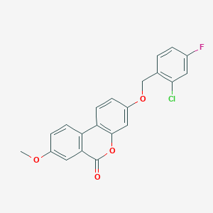 3-[(2-CHLORO-4-FLUOROPHENYL)METHOXY]-8-METHOXY-6H-BENZO[C]CHROMEN-6-ONE