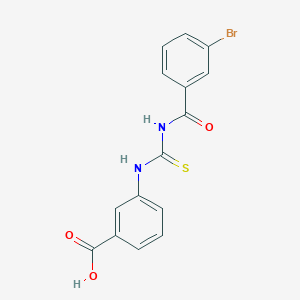 molecular formula C15H11BrN2O3S B3701582 3-({[(3-bromobenzoyl)amino]carbonothioyl}amino)benzoic acid 