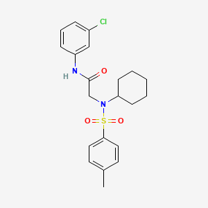 molecular formula C21H25ClN2O3S B3701654 N-(3-chlorophenyl)-N~2~-cyclohexyl-N~2~-[(4-methylphenyl)sulfonyl]glycinamide 