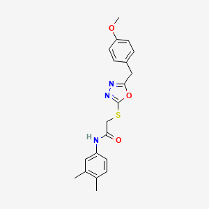 N-(3,4-dimethylphenyl)-2-{[5-(4-methoxybenzyl)-1,3,4-oxadiazol-2-yl]sulfanyl}acetamide