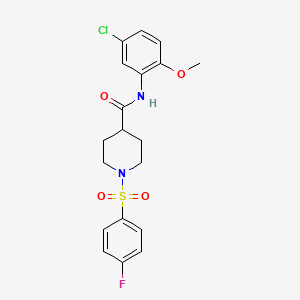 N-(5-CHLORO-2-METHOXYPHENYL)-1-(4-FLUOROBENZENESULFONYL)PIPERIDINE-4-CARBOXAMIDE