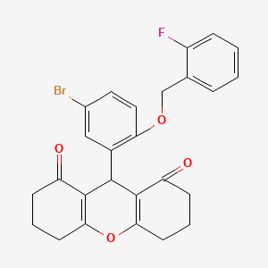 9-{5-bromo-2-[(2-fluorobenzyl)oxy]phenyl}-3,4,5,6,7,9-hexahydro-1H-xanthene-1,8(2H)-dione