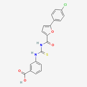 3-[[5-(4-Chlorophenyl)furan-2-carbonyl]carbamothioylamino]benzoic acid