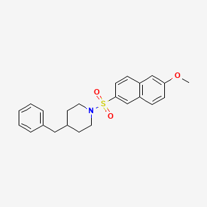 4-Benzyl-1-[(6-methoxynaphthalen-2-yl)sulfonyl]piperidine