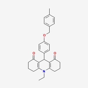 10-ethyl-9-{4-[(4-methylbenzyl)oxy]phenyl}-3,4,6,7,9,10-hexahydro-1,8(2H,5H)-acridinedione