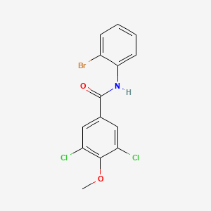 molecular formula C14H10BrCl2NO2 B3701719 N-(2-bromophenyl)-3,5-dichloro-4-methoxybenzamide 