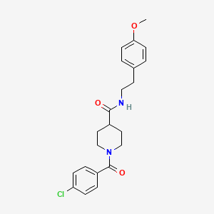 1-(4-chlorobenzoyl)-N-[2-(4-methoxyphenyl)ethyl]-4-piperidinecarboxamide