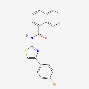 molecular formula C20H13BrN2OS B3701774 N-[4-(4-bromophenyl)-1,3-thiazol-2-yl]naphthalene-1-carboxamide 