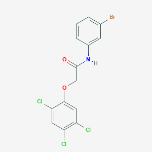 molecular formula C14H9BrCl3NO2 B3701776 N-(3-bromophenyl)-2-(2,4,5-trichlorophenoxy)acetamide 