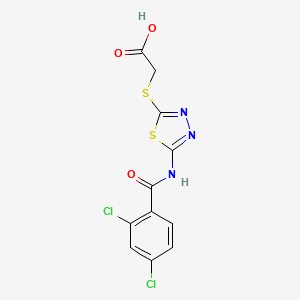 2-[[5-[(2,4-dichlorobenzoyl)amino]-1,3,4-thiadiazol-2-yl]sulfanyl]acetic acid