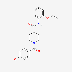 molecular formula C22H26N2O4 B3701825 N-(2-ethoxyphenyl)-1-(4-methoxybenzoyl)piperidine-4-carboxamide 