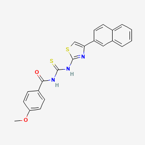 4-methoxy-N-{[4-(naphthalen-2-yl)-1,3-thiazol-2-yl]carbamothioyl}benzamide