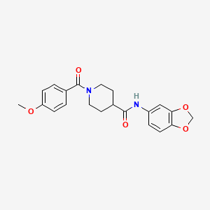 N-(1,3-benzodioxol-5-yl)-1-[(4-methoxyphenyl)carbonyl]piperidine-4-carboxamide