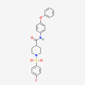 molecular formula C24H23FN2O4S B3701864 1-(4-FLUOROBENZENESULFONYL)-N-(4-PHENOXYPHENYL)PIPERIDINE-4-CARBOXAMIDE 