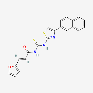 (2E)-3-(furan-2-yl)-N-{[4-(naphthalen-2-yl)-1,3-thiazol-2-yl]carbamothioyl}prop-2-enamide