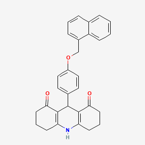 9-[4-(Naphthalen-1-ylmethoxy)phenyl]-2,3,4,5,6,7,9,10-octahydroacridine-1,8-dione