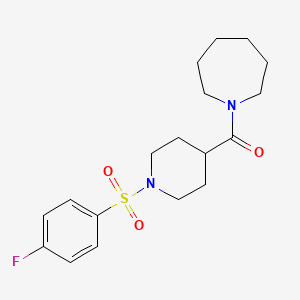 Azepan-1-yl{1-[(4-fluorophenyl)sulfonyl]piperidin-4-yl}methanone